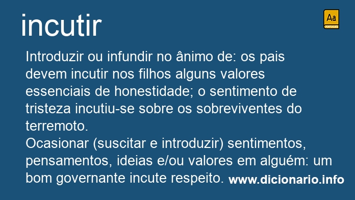 Significado de incutiro