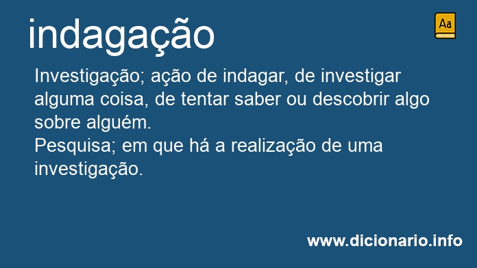 Significado de indagao