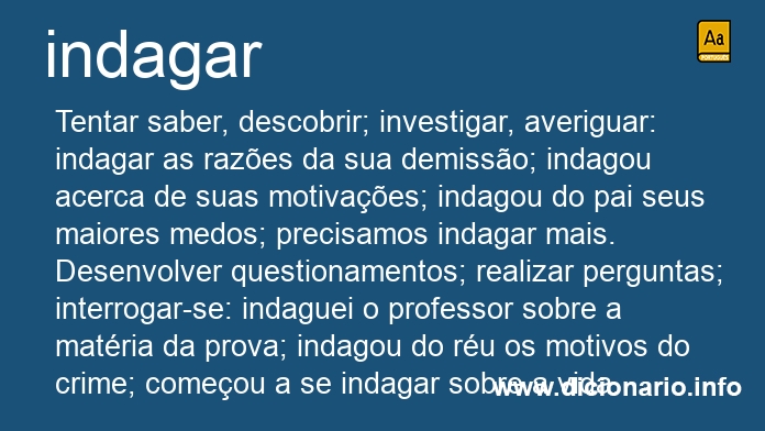 Significado de indagar