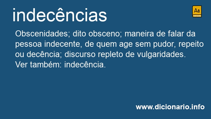 Significado de indecncias