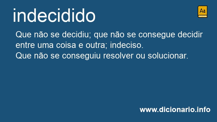 Significado de indecidido