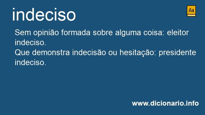 Significado de indecisa