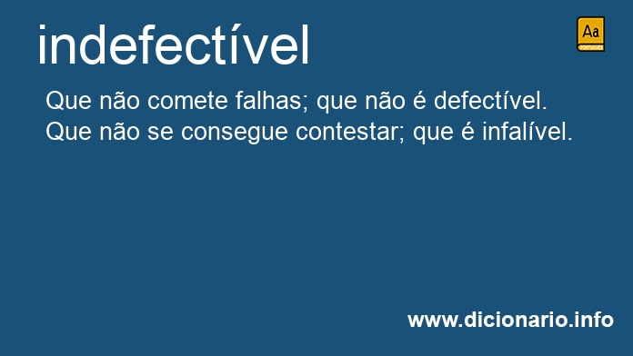 Significado de indefectveis