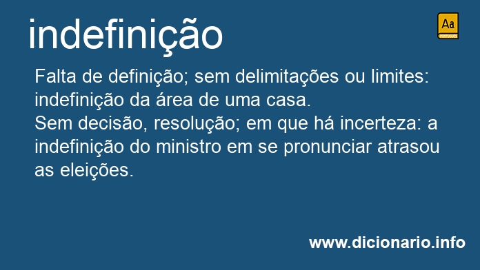 Significado de indefinio