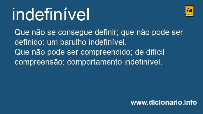 Significado de indefinveis