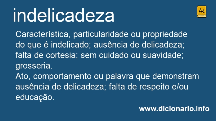 Significado de indelicadeza