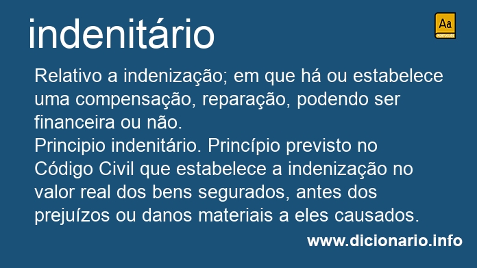 Significado de indenitrio