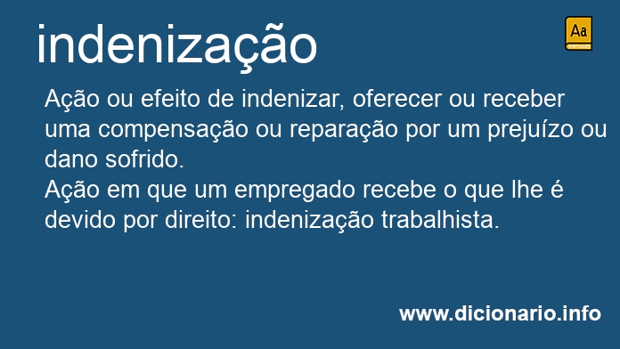 Significado de indenizao