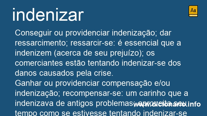 Significado de indenizaste