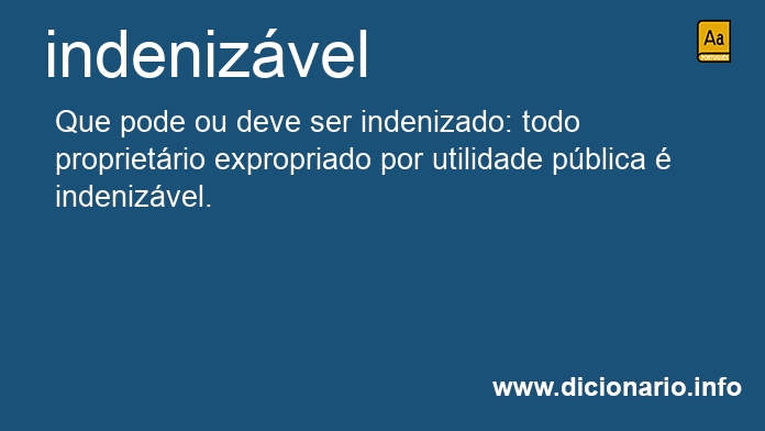 Significado de indenizvel