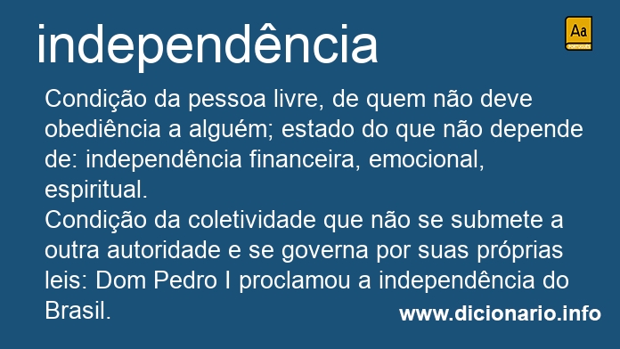 Significado de independncia