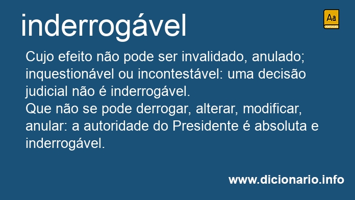 Significado de inderrogvel