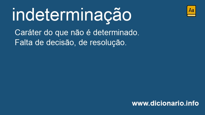 Significado de indeterminaes