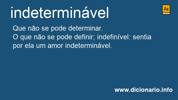 Significado de indeterminvel