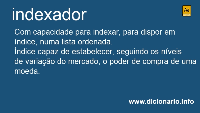 Significado de indexadora
