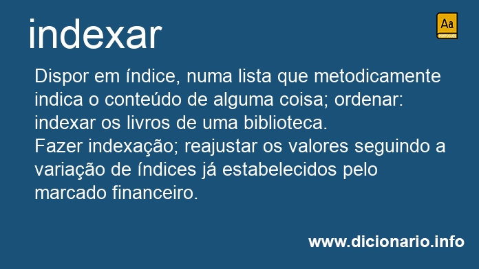 Significado de indexou