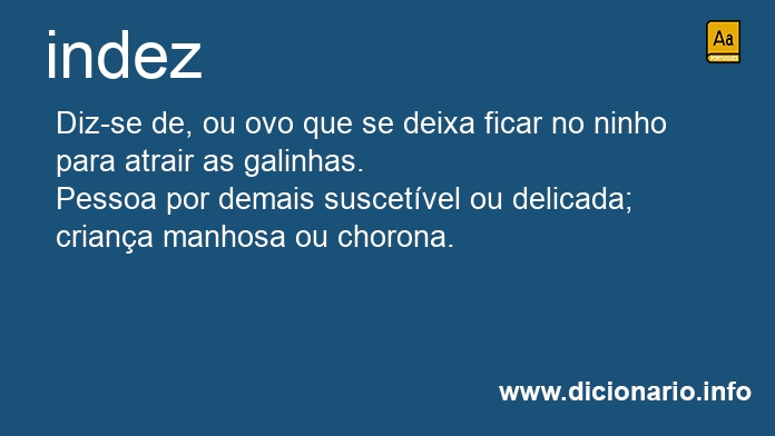 Significado de indez