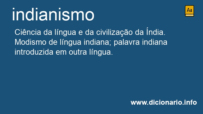Significado de indianismo
