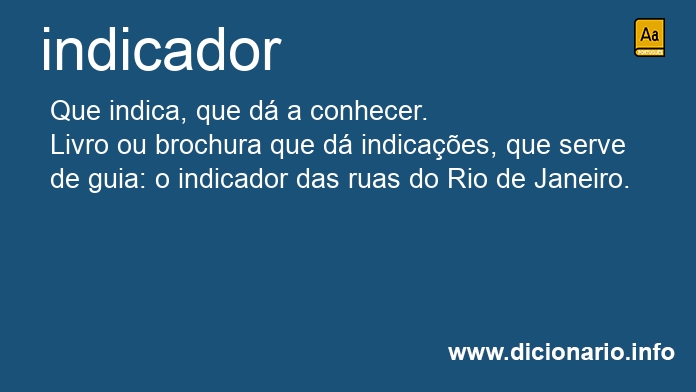 Significado de indicador