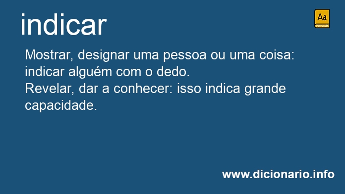 Significado de indicarei