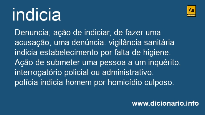 Significado de indicia