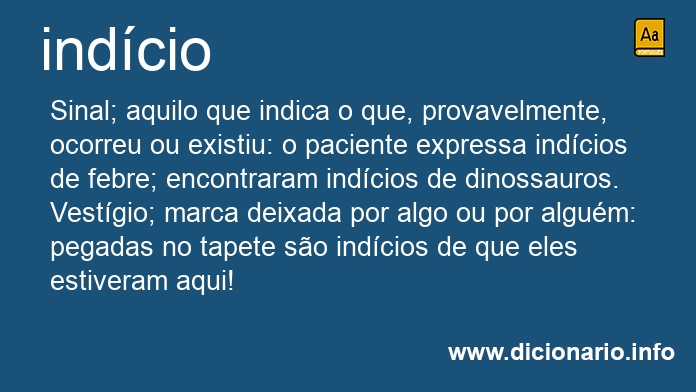 Significado de indcio