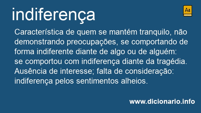 Significado de indiferena