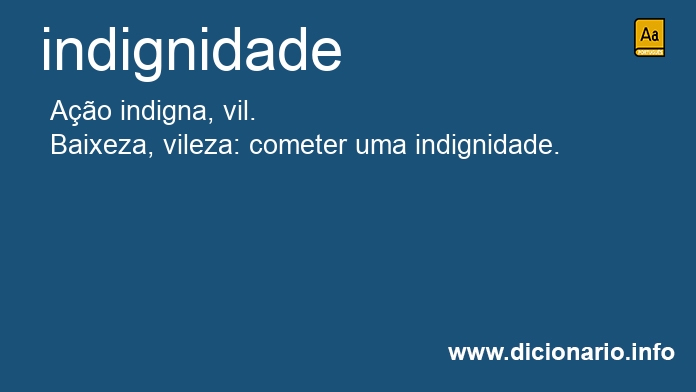 Significado de indignidade