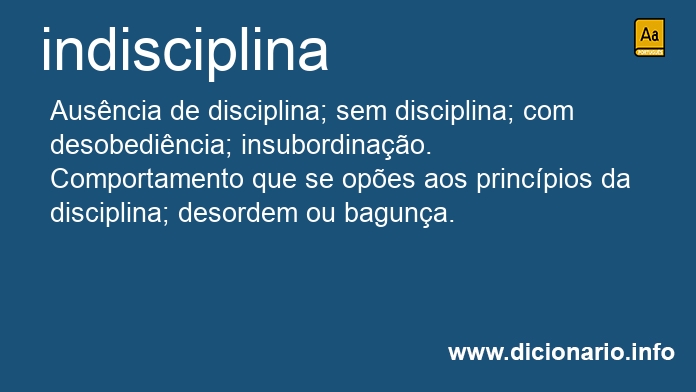 Significado de indisciplina