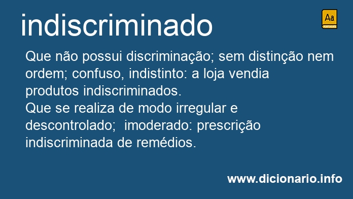 Significado de indiscriminado