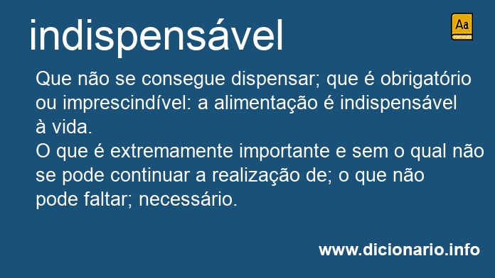 Significado de indispensvel