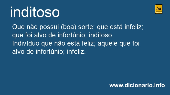 Significado de inditoso