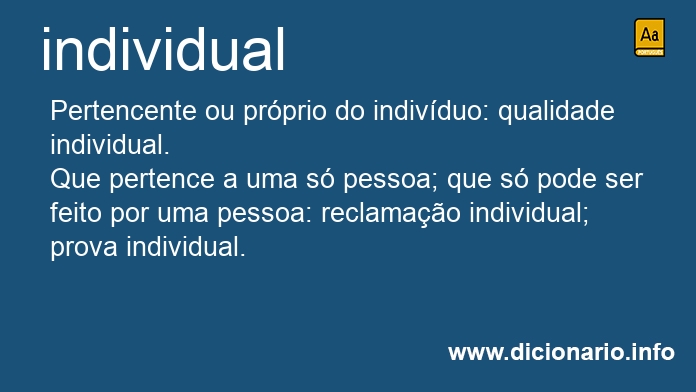 Significado de individual