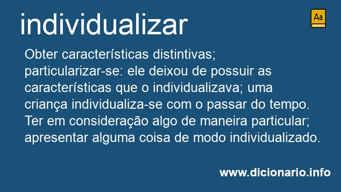 Significado de individualizar