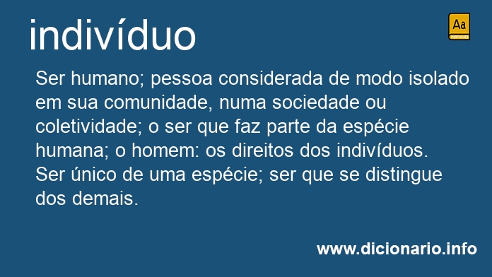 Significado de indivduo