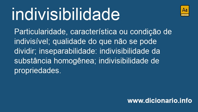 Significado de indivisibilidade