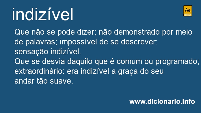 Significado de indizveis