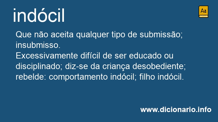 Significado de indcil