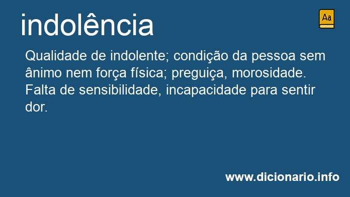 Significado de indolncia