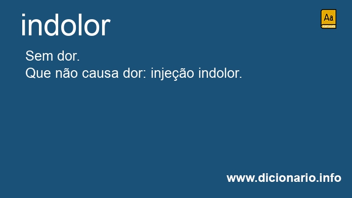 Significado de indolor