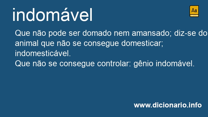 Significado de indomvel