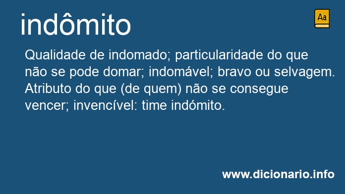 Significado de indmito