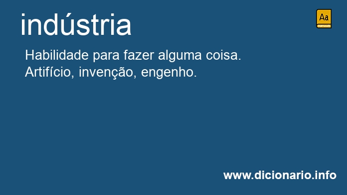 Significado de indstria