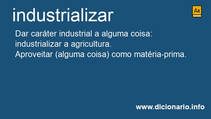 Significado de industrializar
