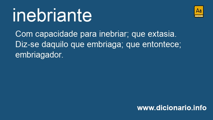 Significado de inebriante