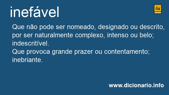 Significado de inefvel