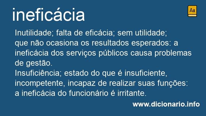 Significado de ineficcia