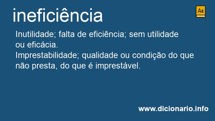 Significado de ineficincia