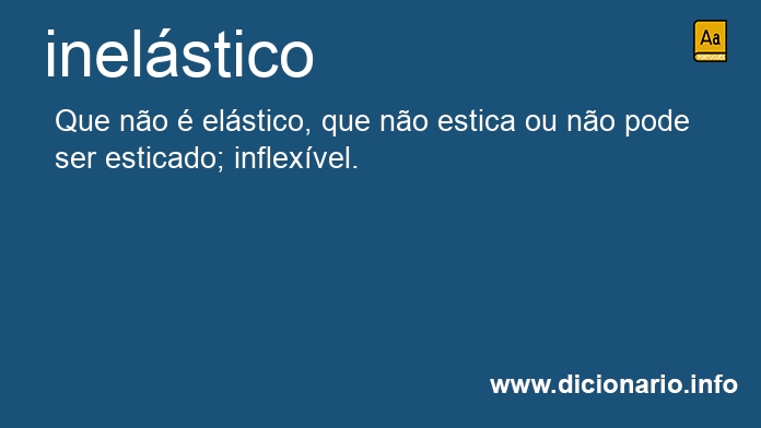 Significado de inelstico