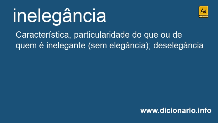 Significado de inelegncia